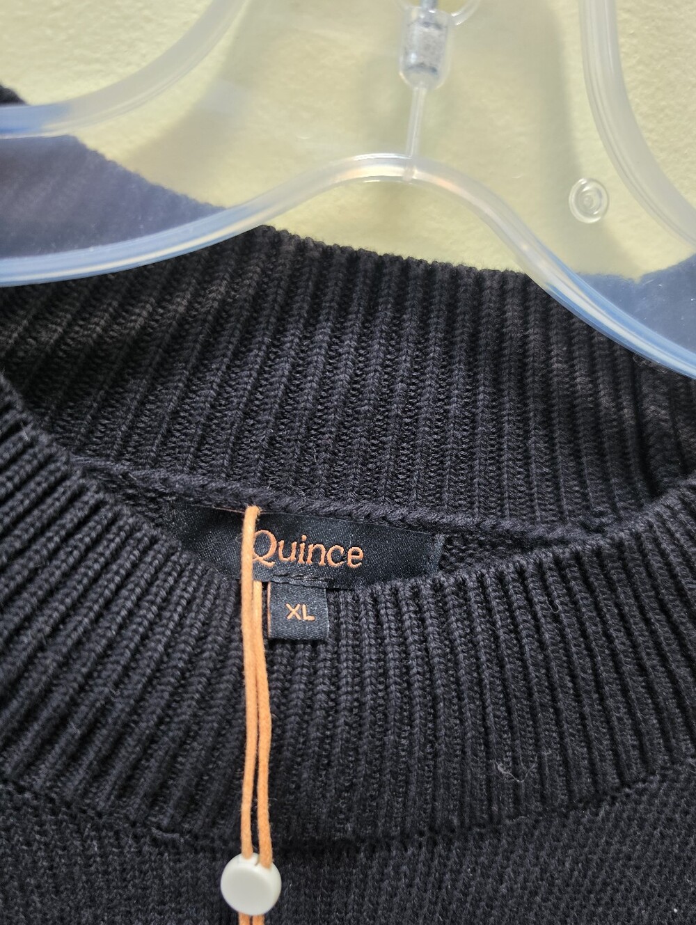 Quince NEW Organic Cotton Mock Neck XL Sweater Oversized Pullover Black Minimal - Picture 7 of 14